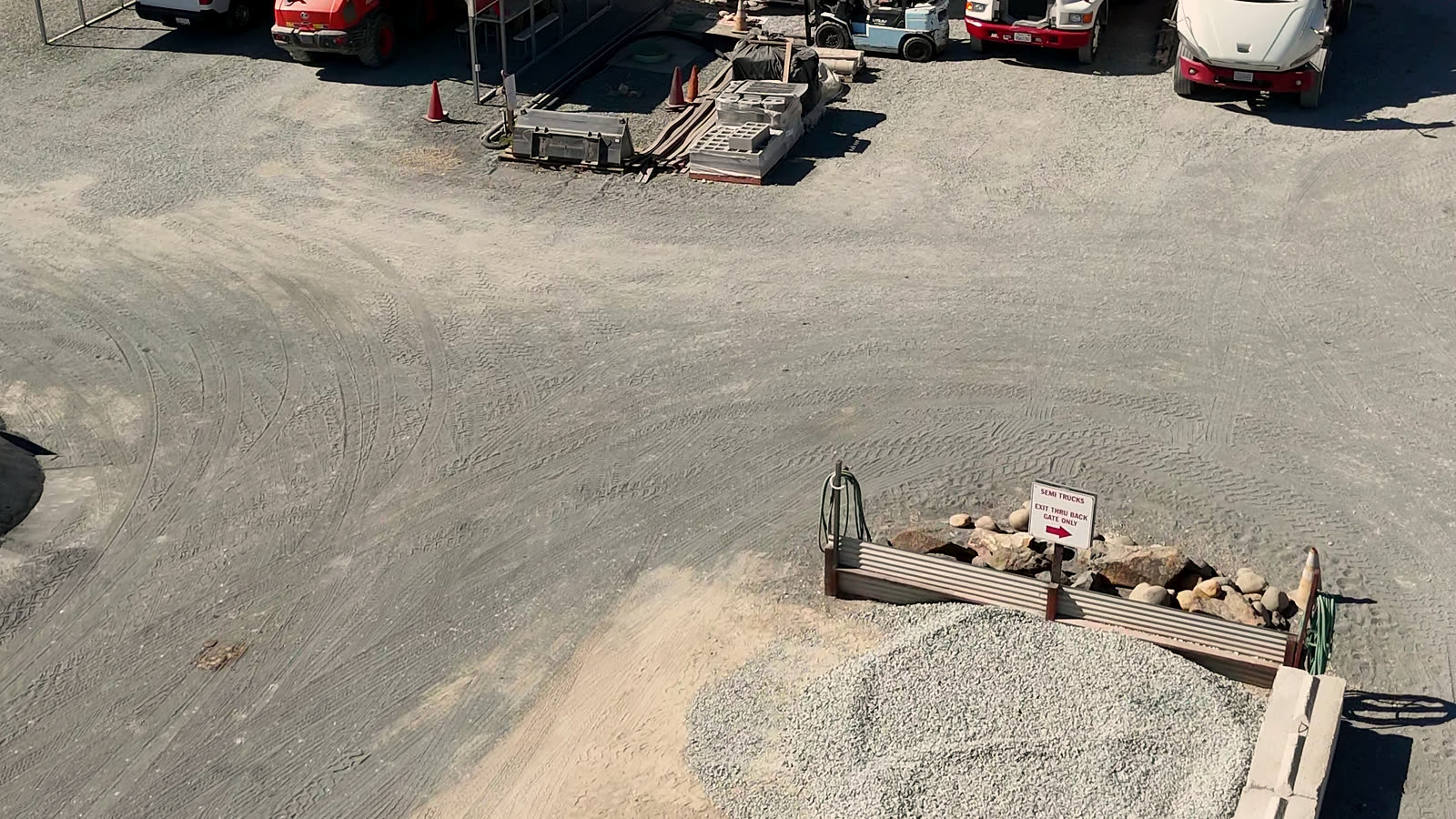 North State Landscape Materials yard in Burson, CA — aerial view 4